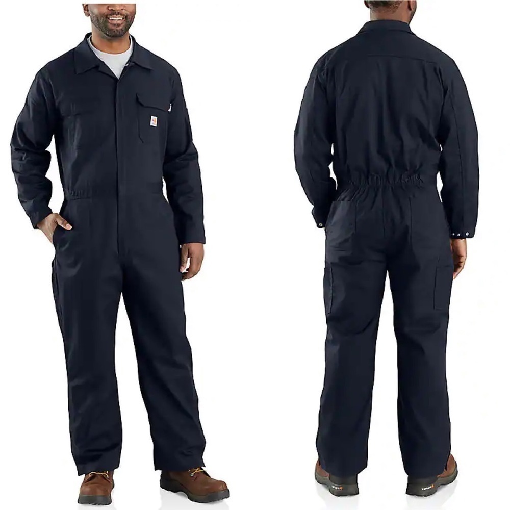 Carhartt New With Tags Rugged Flex Canvas Loose Fit Coverall Size 2XL Short Navy